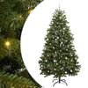 vidaXL K&uuml;nstlicher klappbarer Weihnachtsbaum Gr&uuml;n 270 cm PVC und Stahl