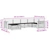 vidaXL Outdoor-Sofagarnitur 6 pcs Natur