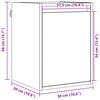 vidaXL Wandschrank Wandmontiert 2 pcs Wachsbraun 30 x 30 x 40 cm