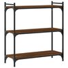 vidaXL B&uuml;cherregal 3 B&ouml;den Braun Eichen-Optik 80x30x86cm Holzwerkstoff
