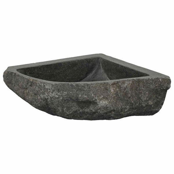 vidaXL Waschbecken Grau (30-37) x (30-37) x 12 cm Flussstein