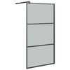 vidaXL Duschwand f&uuml;r Walk-In Dusche 115x195 cm Dunkel ESG Glas Schwarz