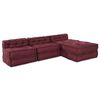 vidaXL Modulares Sofa 4 pcs Kastanienbraun Stoff