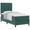 vidaXL Boxspringbett mit Matratze Dunkelgr&uuml;n 90 x 190 cm Stoff