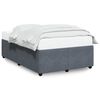 vidaXL Bettgestell ohne Matratze Dunkelgrau 120x190 cm Samt