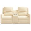 vidaXL 2-Sitzer Massagesessel mit Getränkehalter Creme Stoff
