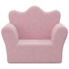 vidaXL Kindersofa Rosa Weich Pl&uuml;sch