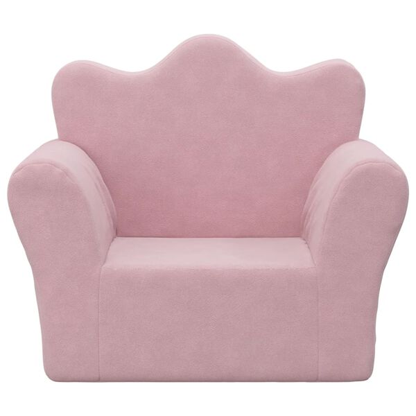 vidaXL Kindersofa Rosa Weich Pl&uuml;sch