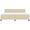 vidaXL Boxspringbett mit Matratze mit LED Creme 200 x 200 cm Stoff