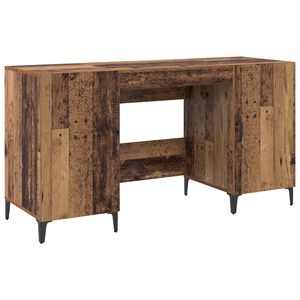 vidaXL Schreibtisch mit T&uuml;r Altholz 140 x 50 x 75 cm Holzwerkstoff