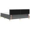 vidaXL LED Boxspringbett mit Matratze Dunkelgrau 180 x 200 cm Stoff