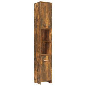 vidaXL Badezimmerschrank R&auml;uchereiche 30x30x183,5 cm Holzwerkstoff