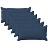 vidaXL Kissenbezug 6 stk. HOUTEN Blau 40 x 80 cm Kunstleinen