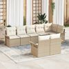 vidaXL Gartensofa-set mit Kissen 8 pcs Beige Poly-Rattan
