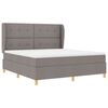 vidaXL Boxspringbett mit Matratze Taupe 200 x 180 cm Stoff