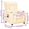 vidaXL Massagesessel mit Aufstehhilfe Creme Kunstleder
