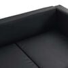 vidaXL Sofa-Set Kunstleder 3-Sitzer + 2-Sitzer + Sessel Schwarz