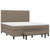 vidaXL Boxspringbett mit Matratze Taupe 160x200 cm Stoff