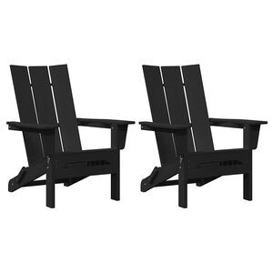 vidaXL Gartenstuhl 2 stk. Schwarz Polyethylen