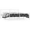 vidaXL Bettgestell mit Kopf- und Fu&szlig;teil Metall Wei&szlig; 183x213 cm
