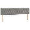 vidaXL Kopfteile Hellgrau 180x7x78/88 cm Samt