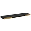 vidaXL Schweberegale 2 Stk. Hochglanz-Schwarz 90x23,5x3,8 cm MDF