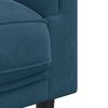 vidaXL Sofa mit Kissen 3-Sitzer Blau Samt