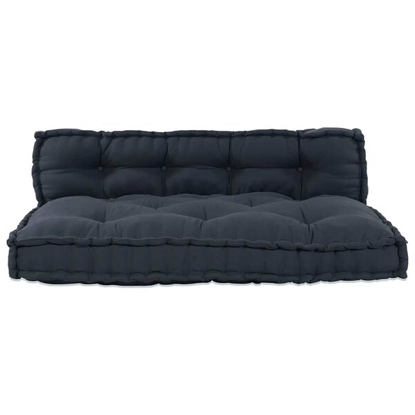 vidaXL Pallet Sofa Kissen 2 pcs Anthrazit 120 x 80 x 38 cm Stoff