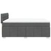 vidaXL Boxspringbett mit Matratze Dunkelgrau 140x190 cm Stoff