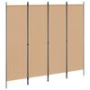 vidaXL 4-teiliger Raumteiler Beige 200 x 180 cm Stoff