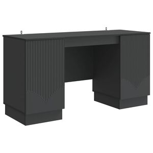 vidaXL Schreibtisch Schwarz 142,5 x 50 x 75 cm Holzwerkstoff