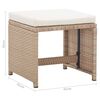 vidaXL 17-tlg. Garten-Essgruppe mit Auflagen Poly Rattan Beige