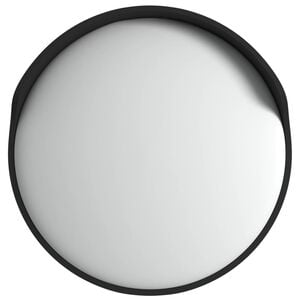 vidaXL Konvexer Verkehrsspiegel f&uuml;r den Au&szlig;enbereich Schwarz &Oslash;60 cm Polycarbonat