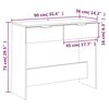vidaXL Konsolentisch R&auml;uchereiche 90x36x75 cm Holzwerkstoff