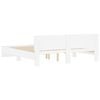 vidaXL Bettgestell mit Kopfteil Wei&szlig; 180x200 cm