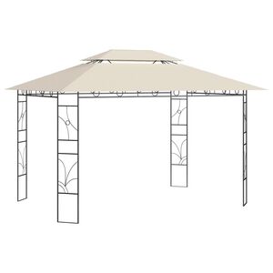 vidaXL Pavillon 4x3x2,7 m Creme 160 g/m²