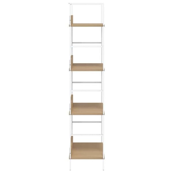 vidaXL B&uuml;cherregal 4 Regalb&ouml;den Eiche 60&times;27,6&times;124,5 cm Holzwerkstoff