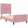 vidaXL Boxspringbett mit Kopfteil Rosa 90 x 190 cm Samt