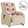 vidaXL Massagesessel Elektrisch Creme Stoff