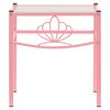 vidaXL Nachttische 2 Stk. Rosa Transparent Metall und Glas