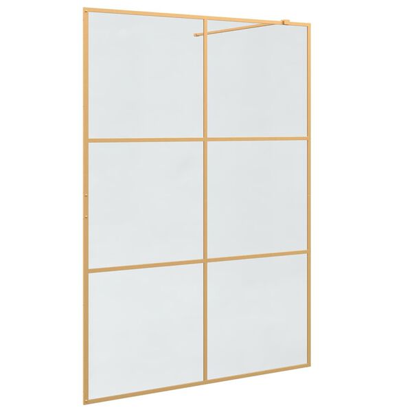 vidaXL Walk-in Duschwand Gold 140 x 195 cm Geh&auml;rtetes Glas