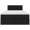 vidaXL Aufbewahrungsbett mit Matratze Schwarz 120 x 190 cm Kunstleder