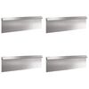 vidaXL Schneckenzaun 4 stk. 100 x 3,5 x 25 cm Edelstahl Silber