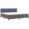 vidaXL Boxspringbett mit Matratze Grau 200 x 200 cm Kunstleder