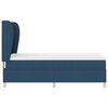 vidaXL Boxspringbett mit Matratze Dunkelgrau 90x190 cm Blau Stoff