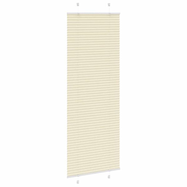 vidaXL Plissee Creme 75x200 cm Stoffbreite 74,4 cm Polyester