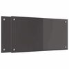 vidaXL K&uuml;chenr&uuml;ckwand 2 stk. Dunkelgrau 80 x 40 cm Geh&auml;rtetes Glas