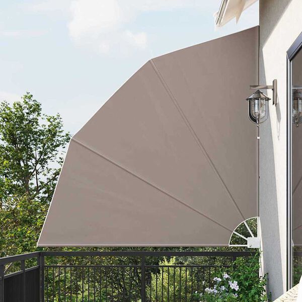 vidaXL Balkon Sichtschutz Taupe 210 x 210 cm Polyester