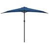 vidaXL Balkon-Sonnenschirm Alu-Mast Blau 300x155x223cm Halbrund