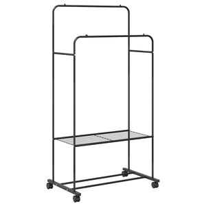 vidaXL Kleiderst&auml;nder Schwarz 80 x 53 x 156 cm